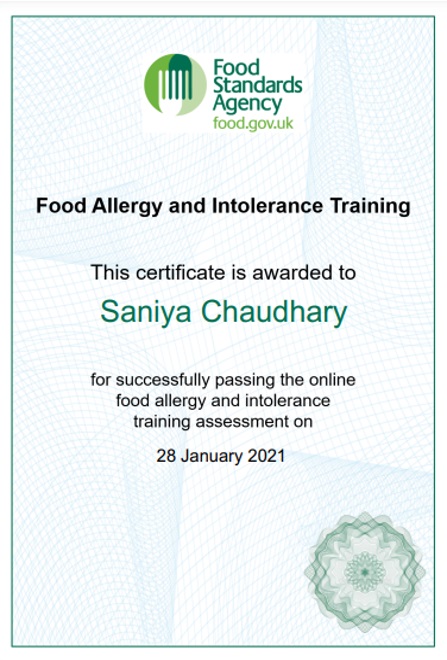 Food-Allergy-certificate